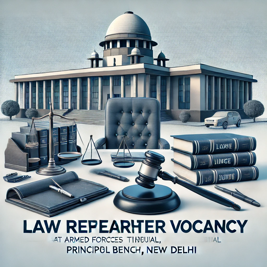 Law Researcher Vacancy At Armed Forces Tribunal, Principal Bench, New Delhi